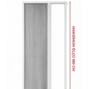 Cam Balkon Kasalı Akordeon Sineklik Beyaz (Tek Kanat / Max 80x180)