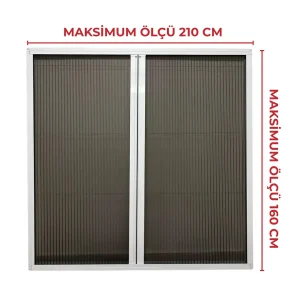 Akordeon DUBLE Pencere Sineklik Beyaz