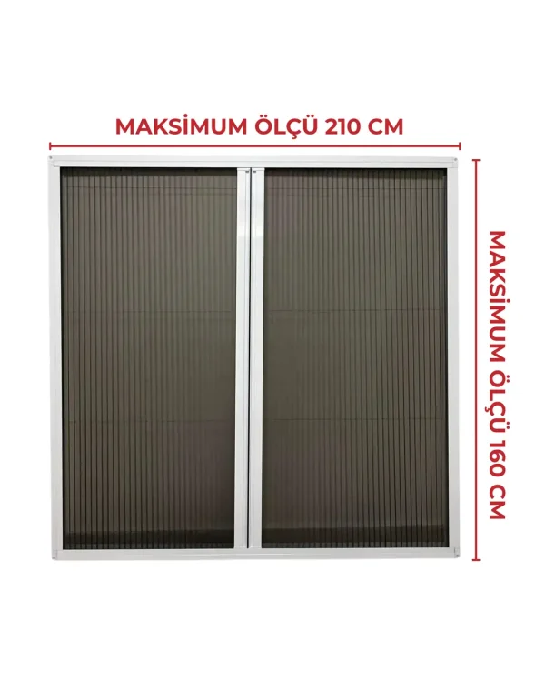 Akordeon DUBLE Pencere Sineklik Beyaz