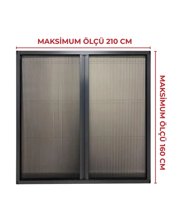 Akordeon DUBLE Pencere Sineklik Antrasit