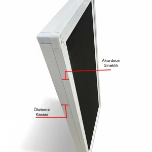 Cam Balkon DUBLE Kasalı Akordeon Sineklik Antrasit (Max 240x180)