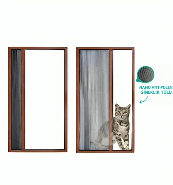 KEDİ Tüllü Akordeon Kapı Sineklik Altınmeşe