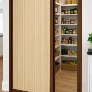 Termal 0 Isı ve Işık Yalıtımlı Seperatör Sürme Akordiyon Perdeli Kapı Kahverengi Profil, İstediğiniz Ölçüde (Max 110x240)