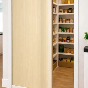 Termal 0 Isı ve Işık Yalıtımlı Seperatör Sürme Akordiyon Perdeli Kapı Beyaz Profil, İstediğiniz Ölçüde (Max 110x240)