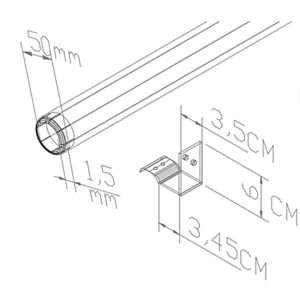Merdiven Tutamağı Bronz 100cm