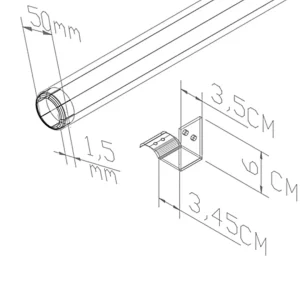 Merdiven Tutamağı Metalik Gri 200cm