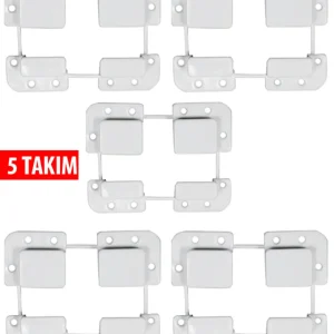 17*25 Sineklik Bağlama 4lü Papuç Beyaz 5 Takım