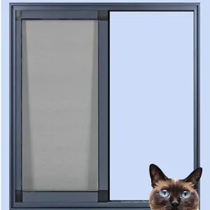 KEDİ Tüllü Sürme KAPI Sineklik Antrasit (Max 225x230)