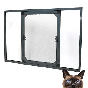 KEDİ Tüllü Sürme KAPI Sineklik Antrasit (Max 225x230)