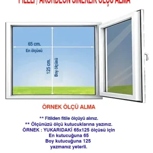 Akordeon DUBLE Pencere Sineklik Beyaz