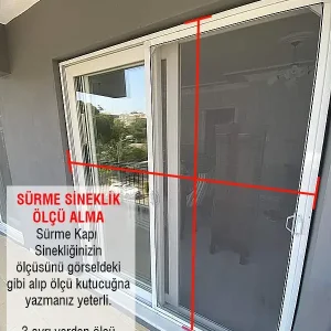Sürme Kedi Tüllü Kapı Sineklik Antrasit (Max 290x240)