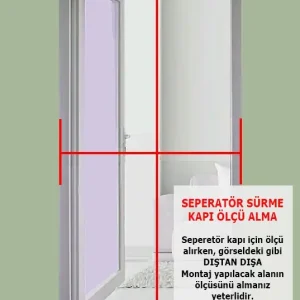 Orjin Seperatör Antrasit Profil Sürme Akordiyon Perdeli Kapı, (Max. 110x240) İstediğiniz Ölçüde